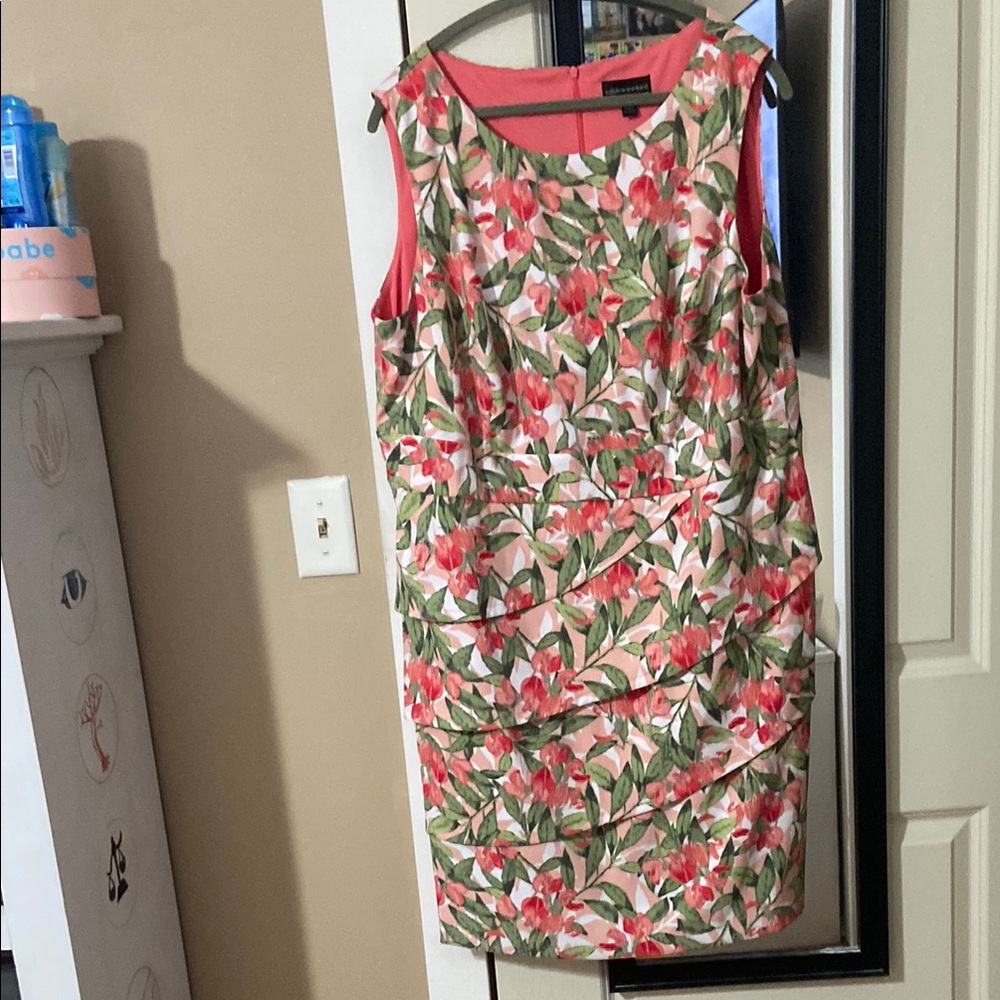 Connected Apparel Pink Ruched Sheath Dress for Wedding Guest